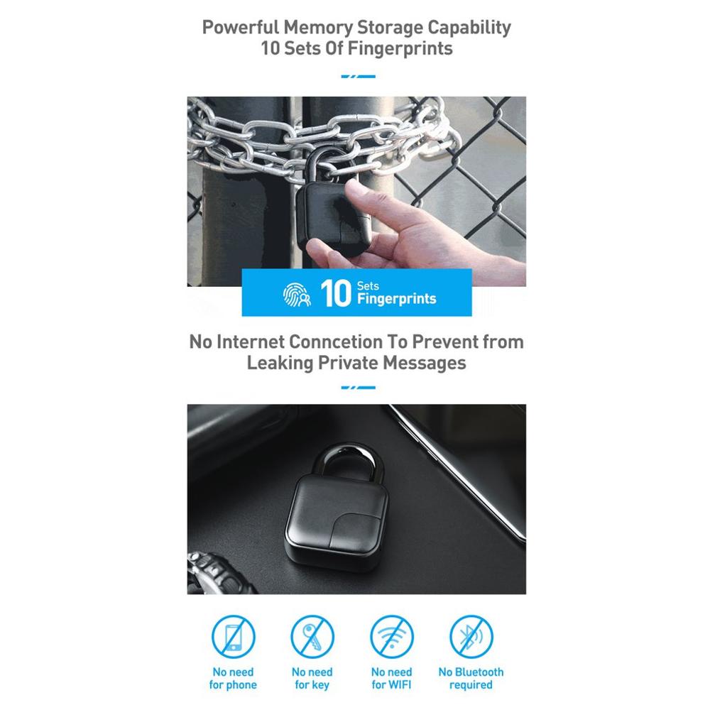 L3 Smart Keyless Fingerprint Padlock